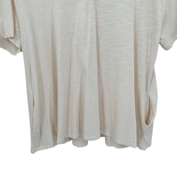 Urban  Outfitters Silence + Noise Oversized Cropped Hoodie Tee Cream XS - Picture 4 of 8